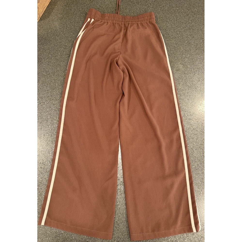 Z Supply Saunders Track Pants Small Side Leg Stripes Brown - Picture 4 of 4